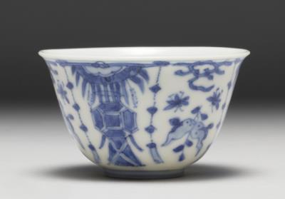 图片[3]-Cup with lanterns and immortals decoration in underglaze blue, Qing dynasty, 17th century-China Archive